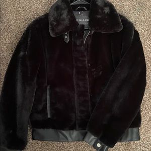 Bagatelle. NYC black fur coat